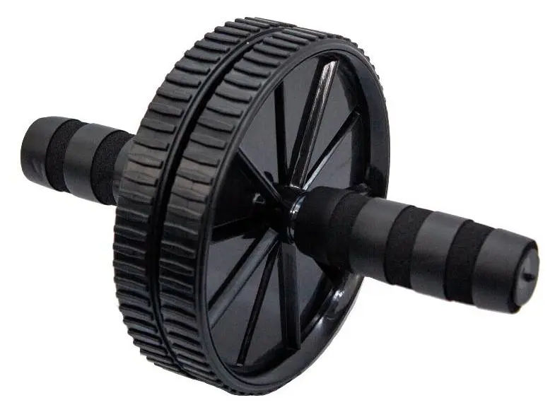 Ролик для пресса двойной с ковриком черный Ролик для пресса двойной с ковриком черный от магазина Супер Спорт