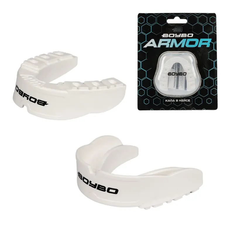 Капа BoyBo Armor MD255 Premium одночелюстная белый Капа BoyBo Armor MD255 Premium одночелюстная белый от магазина Супер Спорт